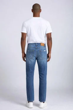 Jeans Uomo 5 Tasche Denim Used con Rotture