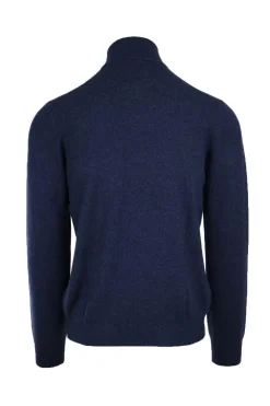 Lupetto zip in lana e cachemire