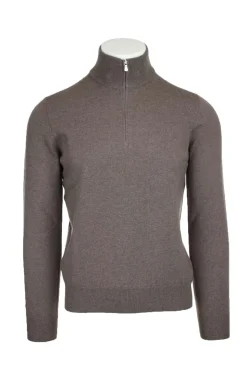 Lupetto zip in lana e cachemire