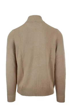 Maglia cardigan collo alto bottoni