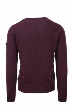 Maglia girocollo con intarsi