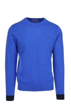 Maglia girocollo in cotone con toppe