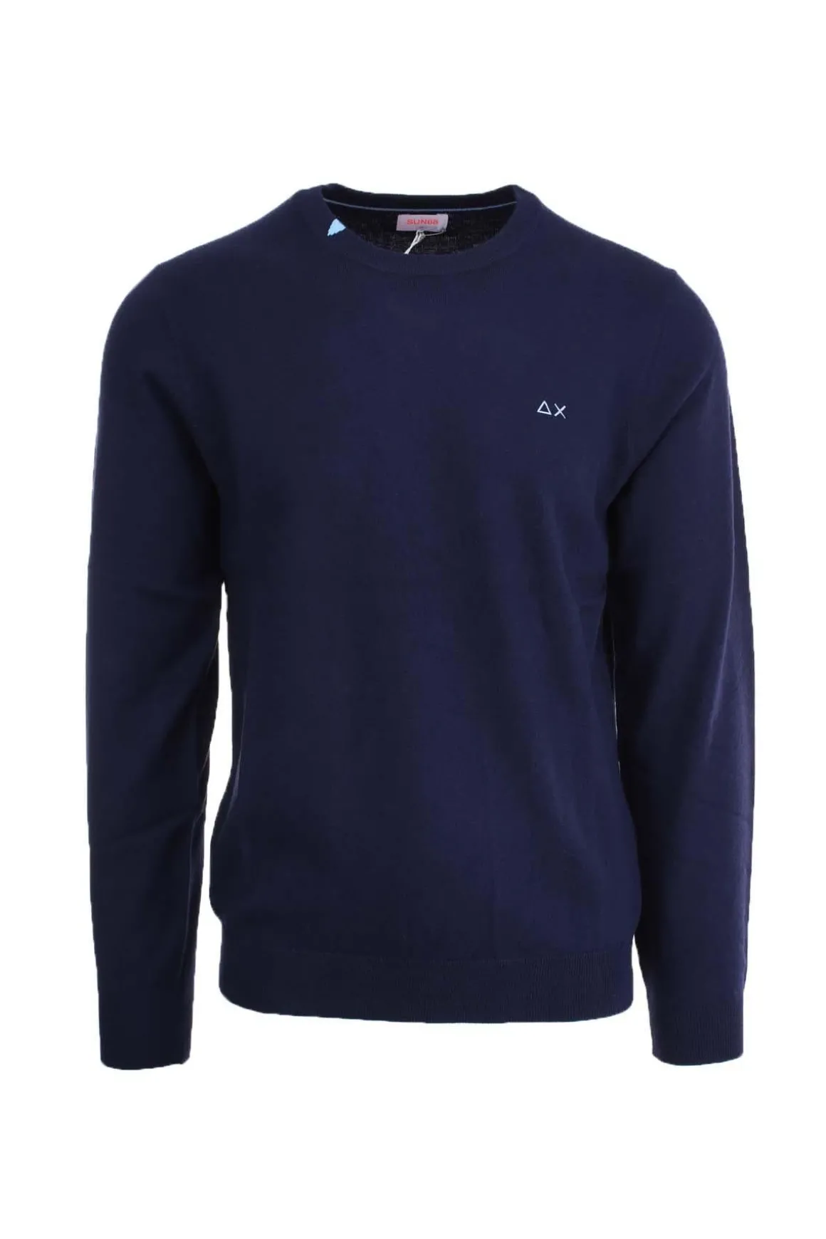 Maglia girocollo in lana e cotone