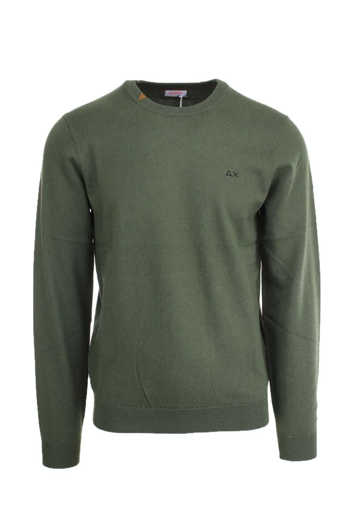 Maglia girocollo in lana e cotone