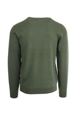 Maglia girocollo in lana e cotone