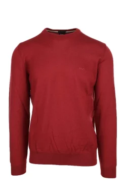 Maglia girocollo in lana con logo BOSS