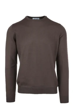 Maglia girocollo in lana merinos