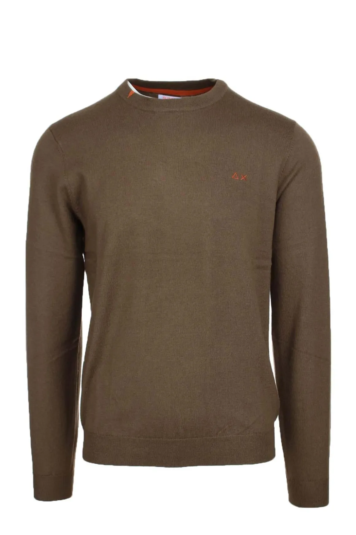 Maglia girocollo in lana e cotone