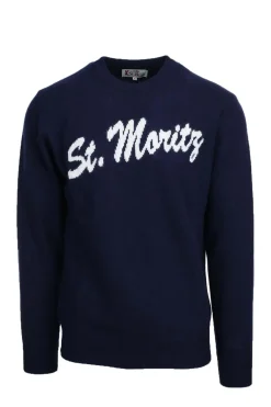 Maglia girocollo in lana cachemire St. Moritz