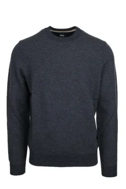 Maglia girocollo in lana e cotone.