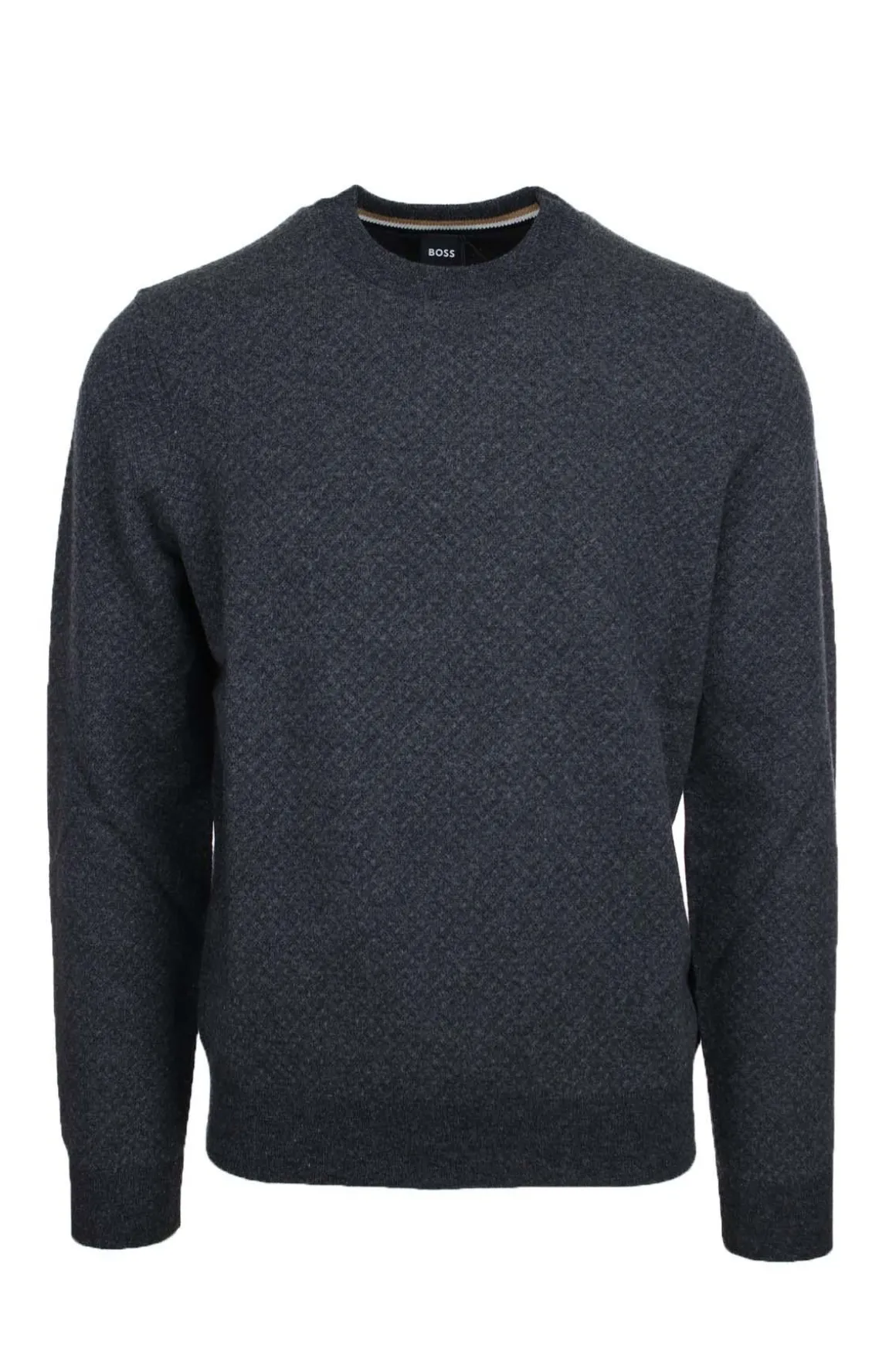 Maglia girocollo in lana e cotone.