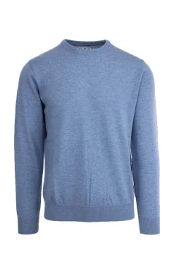 Maglia girocollo uomo in lana unito