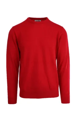 Maglia girocollo uomo in lana unito