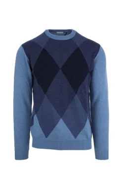 Maglia in lana girocollo a rombi