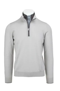 Maglia lupetto con zip e bottoni