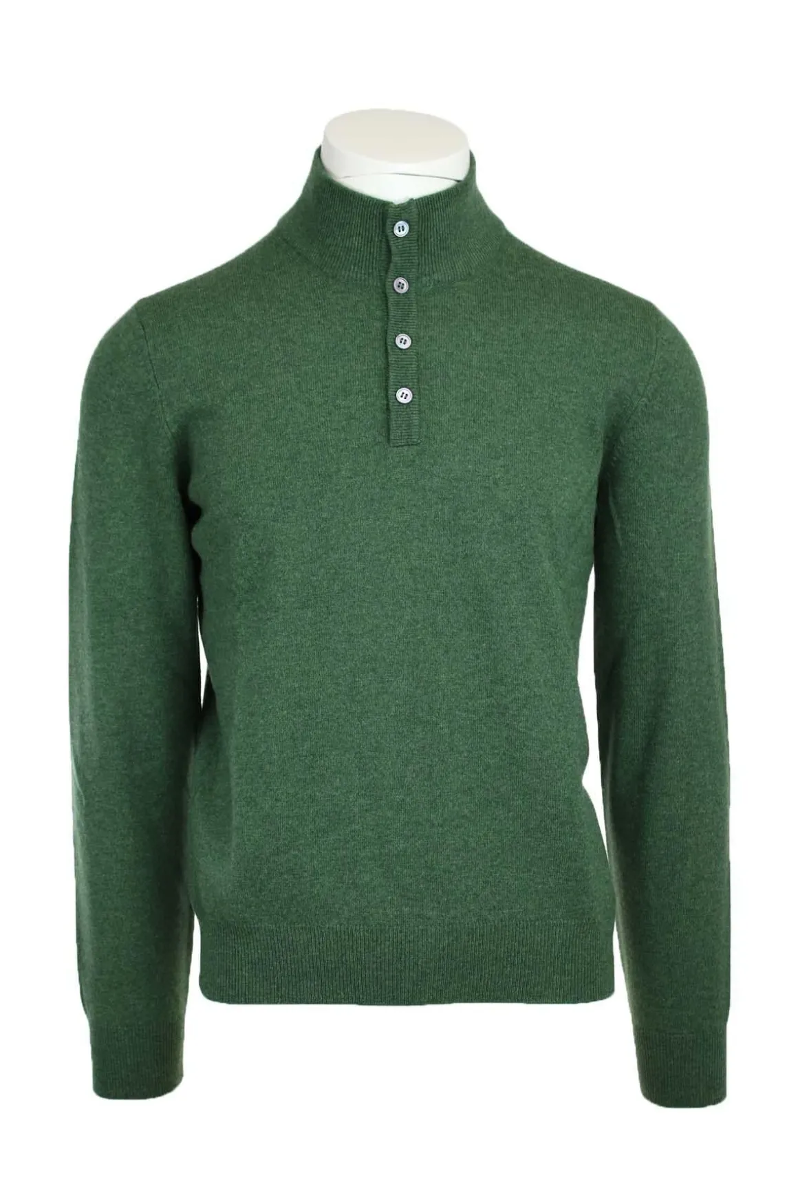 Maglia lupo con bottoni in lana e cachemire