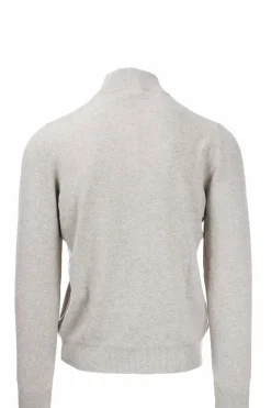 Maglia lupo con bottoni in lana e cachemire