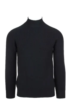 Maglia lupo in lana a coste inglese