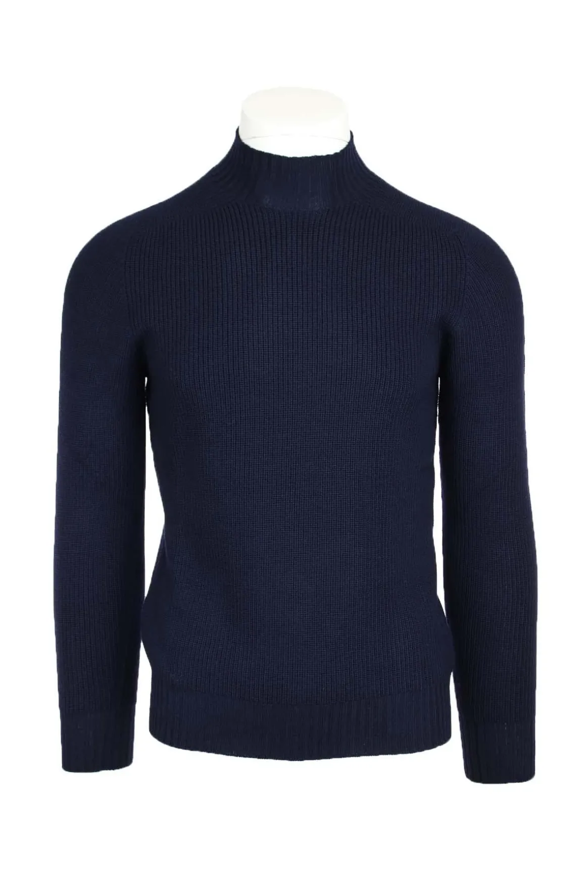 Maglia lupo in lana a coste inglese