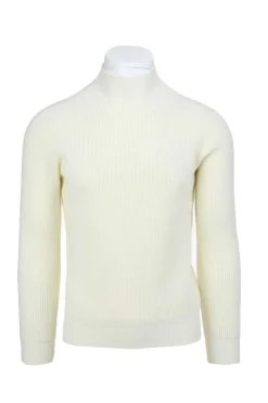 Maglia lupo in lana a coste inglese