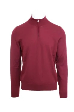 Maglia lupo zip in lana