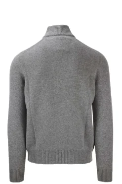 Maglia Lupo zip in lana