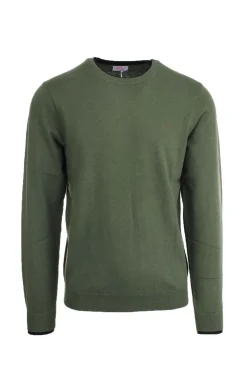 Maglia pullover girocollo lana e cotone
