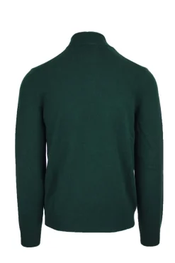 Maglia pullover lupo zip in lana.