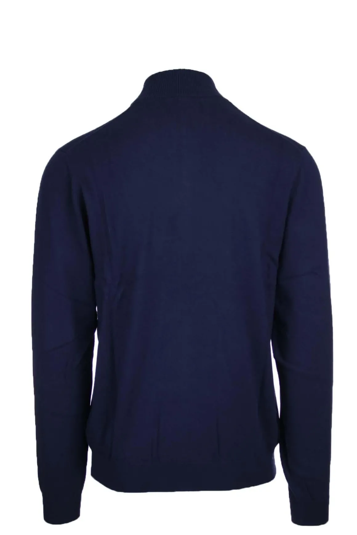 Maglia pullover lupo zip in lana cotone