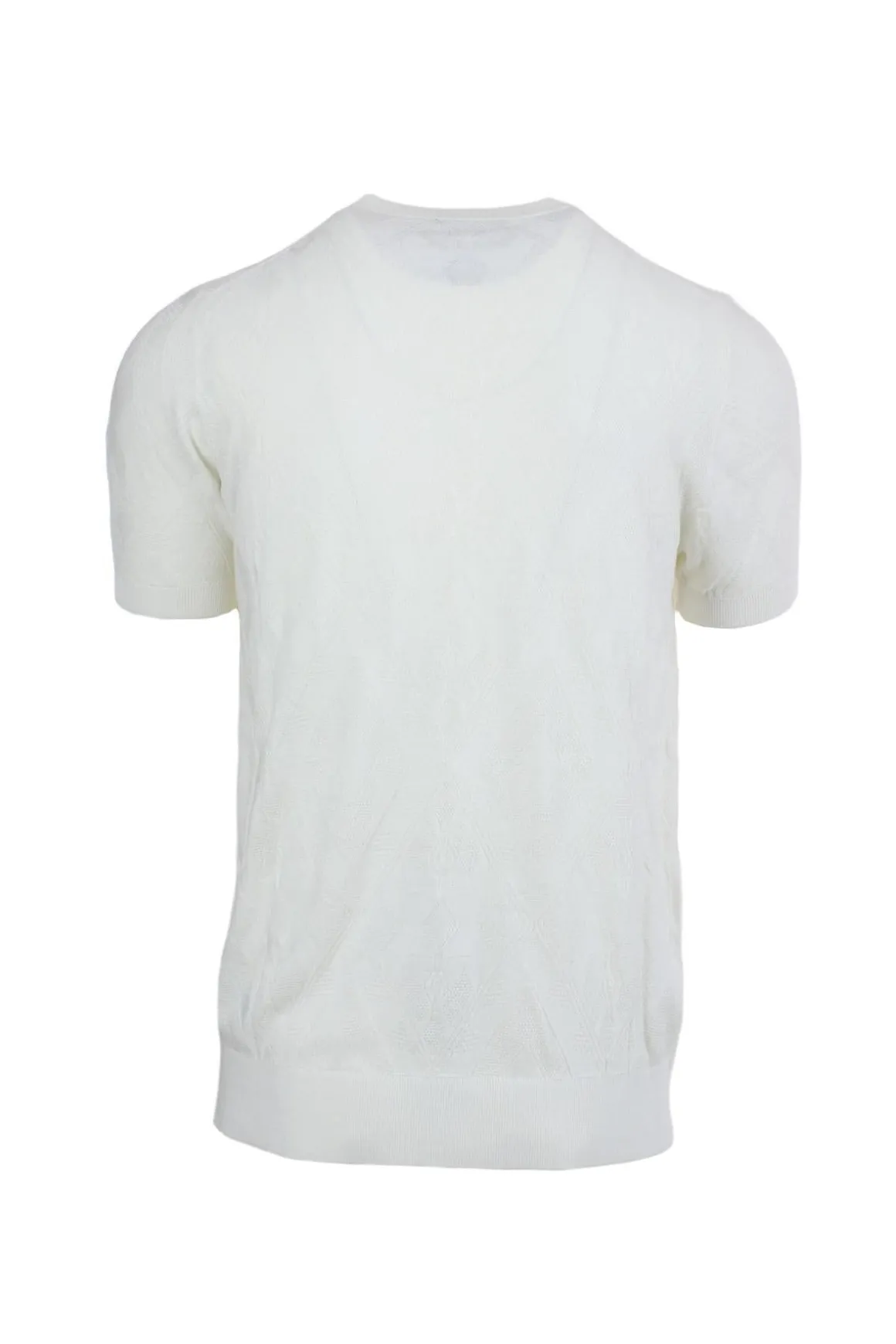 Maglia Uomo Filo Seta Cotone Intarsi