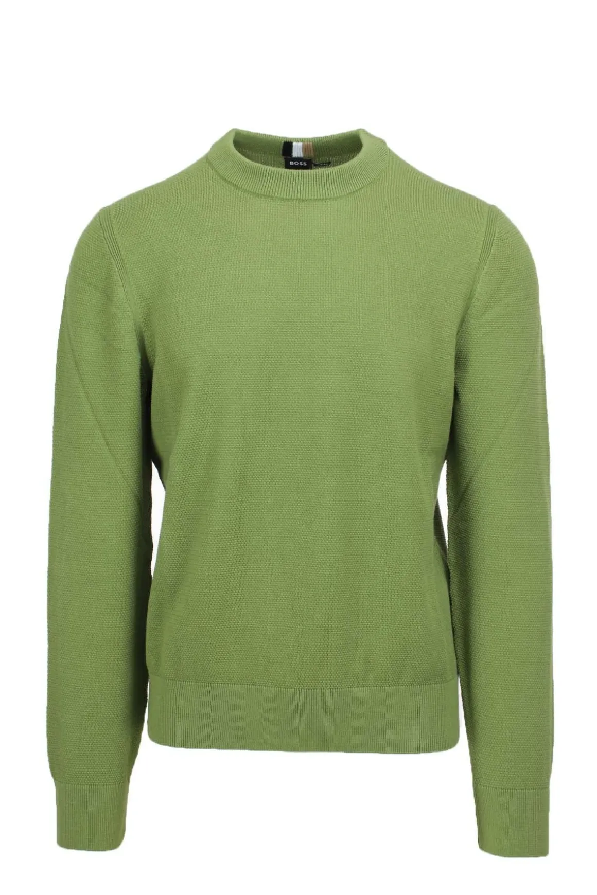 Maglione in cotone lavorato grana riso