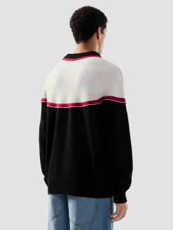 Maglione in lana con maxi logo