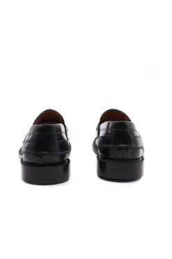 Mocassini College con suola in cuoio