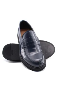 Mocassini college suola in gomma