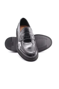 Mocassini college suola in gomma