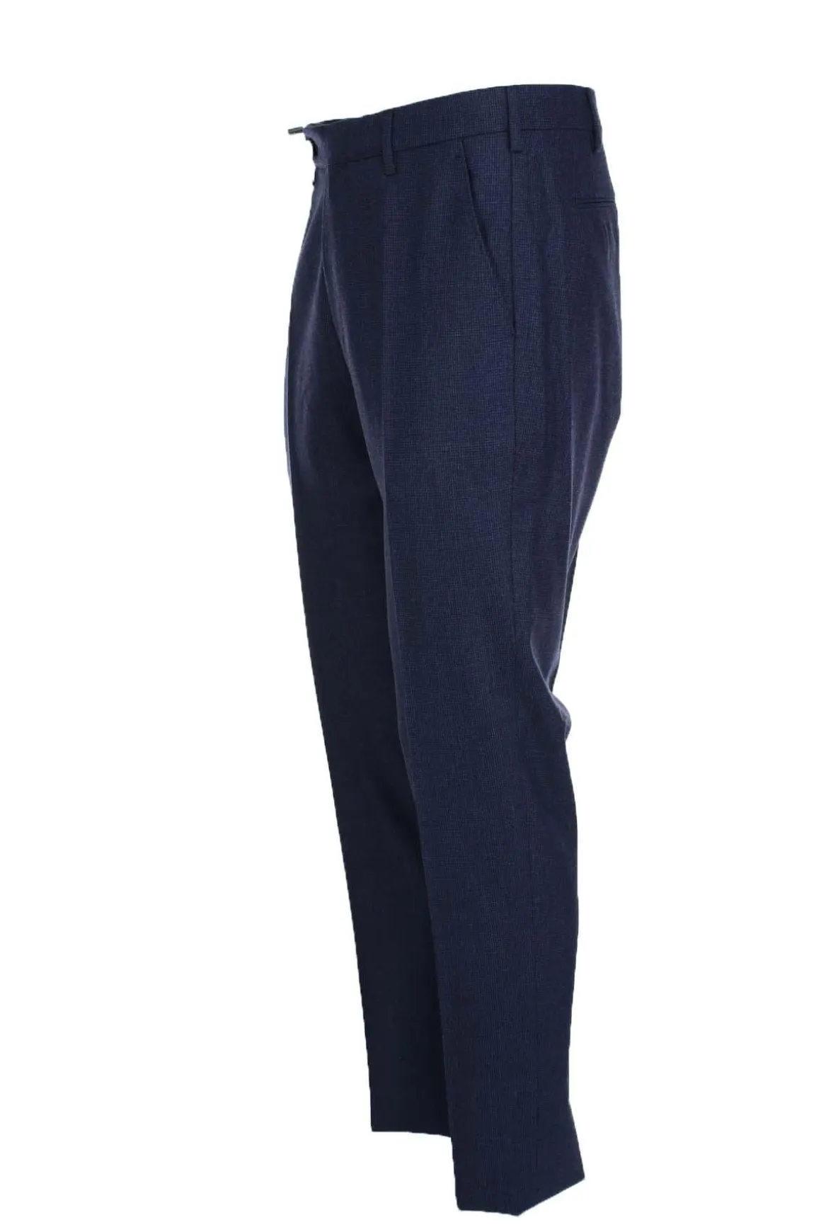 Pantalone tasche america in lana microfantasia