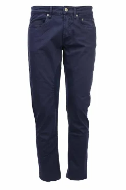 Pantalone 5 tasche con toppe in alcantara