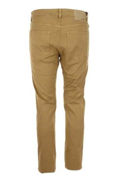 Pantalone 5 tasche in cotone leggero con toppe