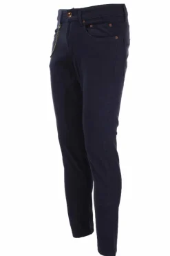 Pantalone 5 tasche in cotone con toppa