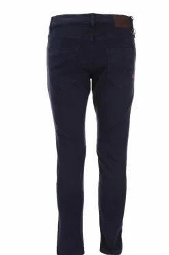 Pantalone 5 tasche in cotone con toppa