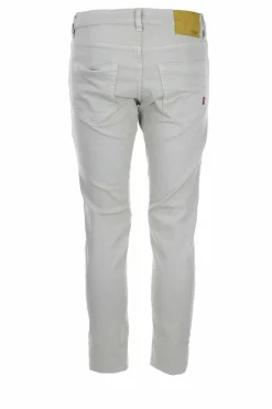 Pantalone 5 tasche in cotone con toppa