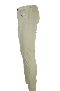 Pantalone 5 tasche in cotone lino