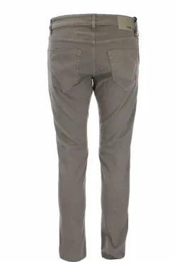 Pantalone 5 tasche in cotone con toppa