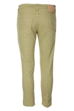 Pantalone 5 tasche in cotone lino