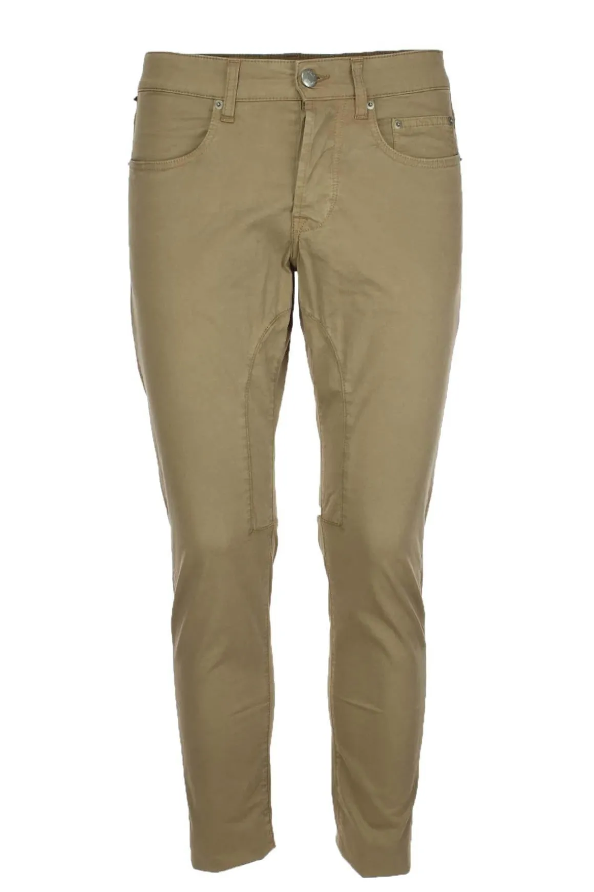 Pantalone 5 tasche in raso di cotone