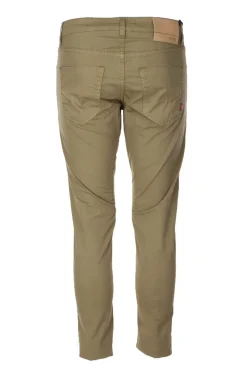 Pantalone 5 tasche in raso di cotone