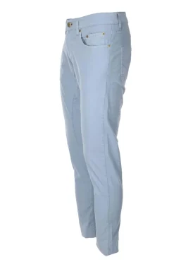 Pantalone 5 tasche in raso di cotone