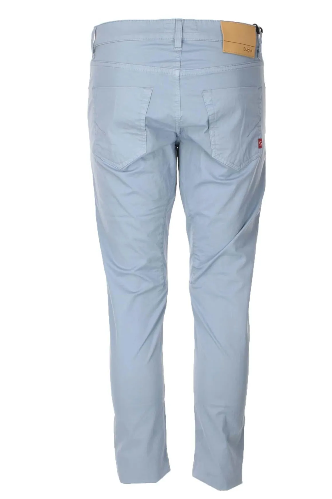 Pantalone 5 tasche in raso di cotone