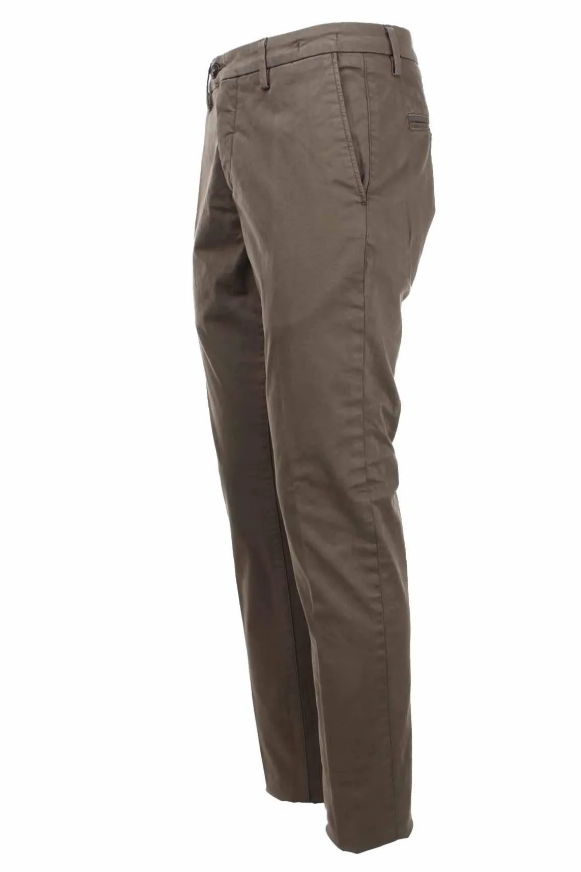 Pantalone chino in raso di cotone stretch