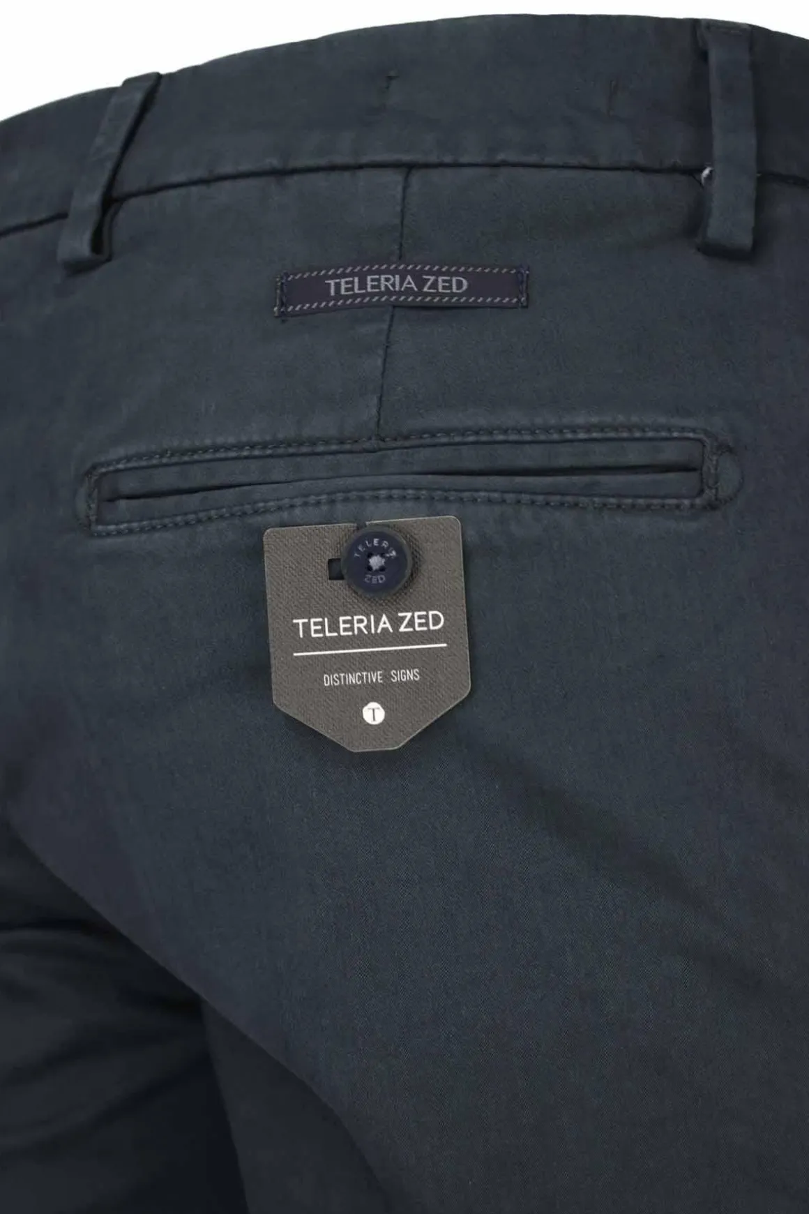 Pantalone chino in raso di cotone stretch